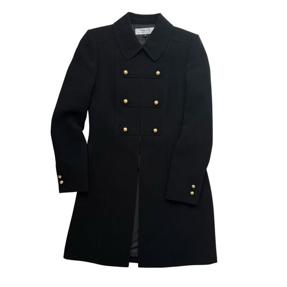 Elegant Black Military Coat - Picture 1 of 6